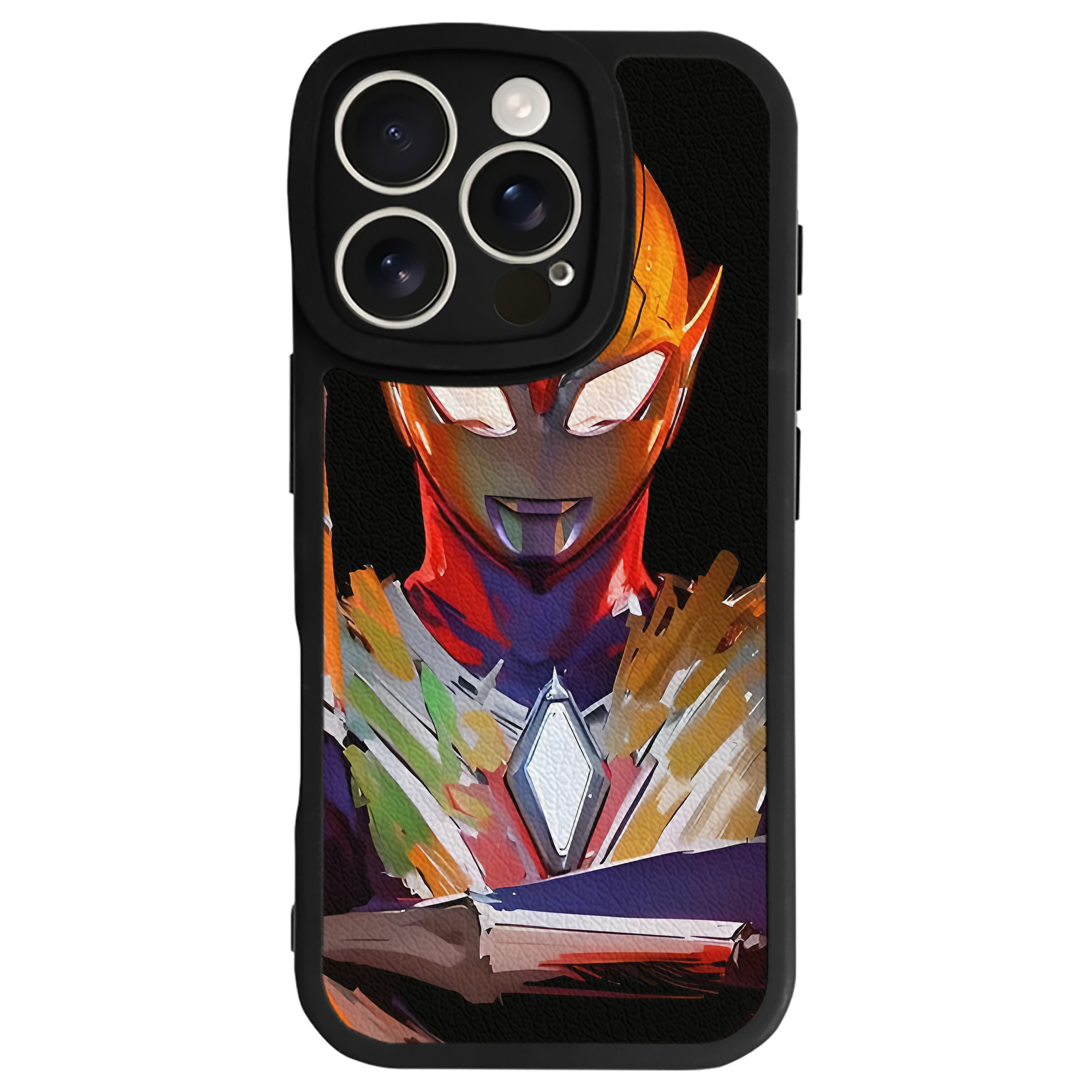 （画像用） ウルトラマン Ultraman 【iPhone 16シリーズ対応】シリコンスマホケース（レザー調） 材質：シリコン